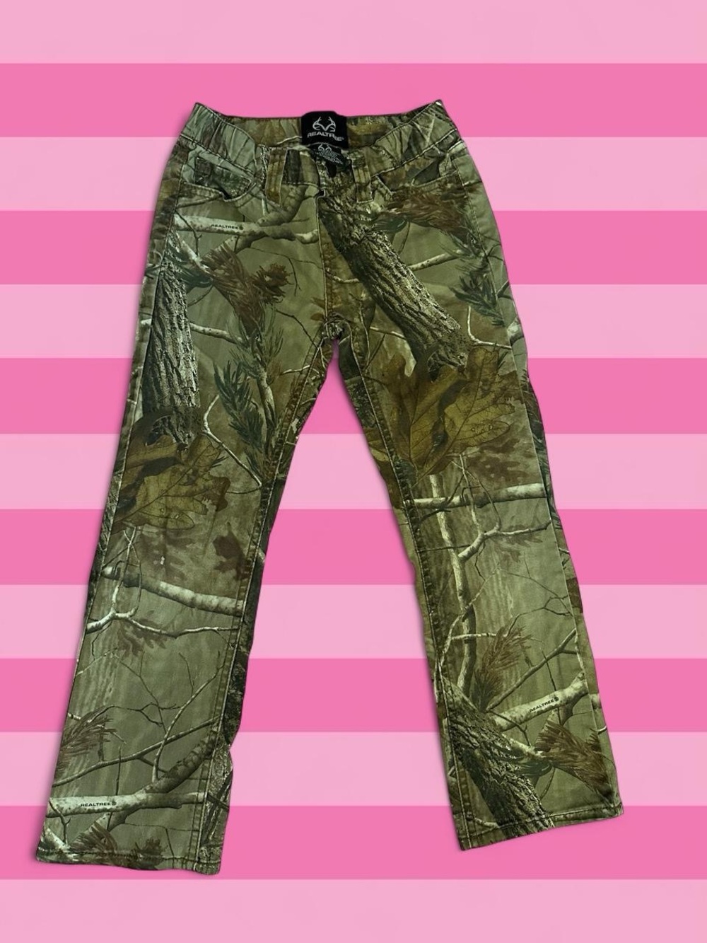 Realtree Kids Camouflage Jeans in Green/Brown